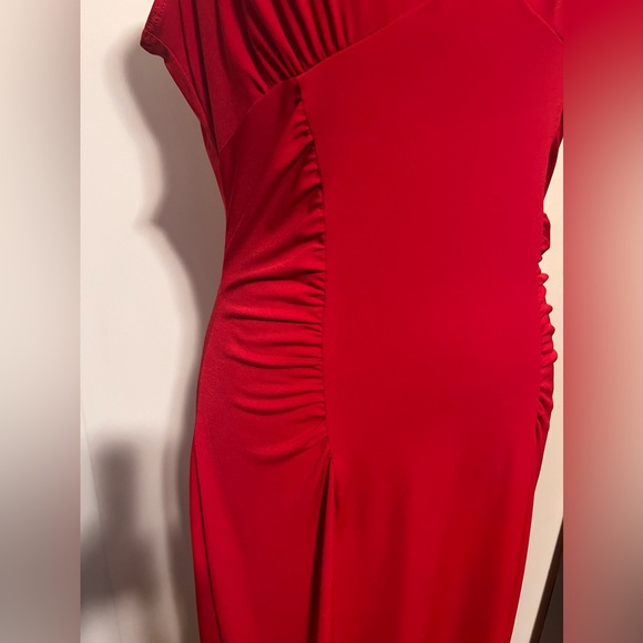 Moda International Scarlet Red Sleeveless Dress Size Medium - Picture 7 of 8